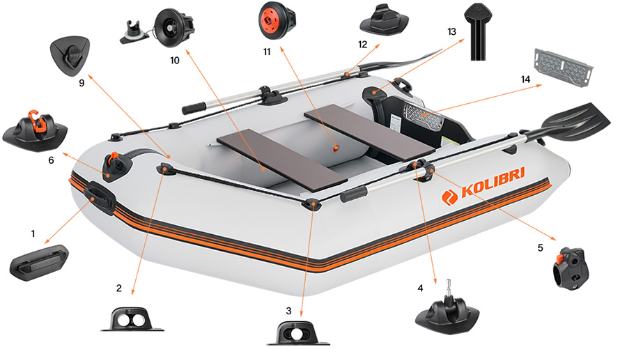 Kolibri KM-260 Schlauchboot Ausstattung