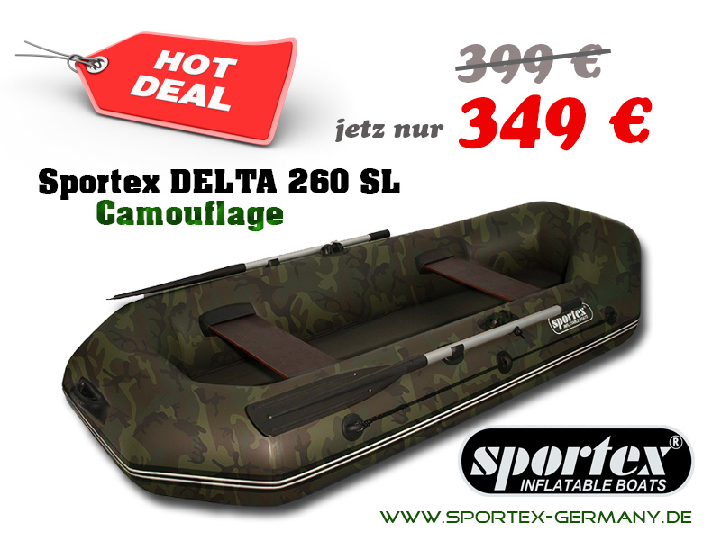 Schlauchboot Sportex in Tarnfarbe